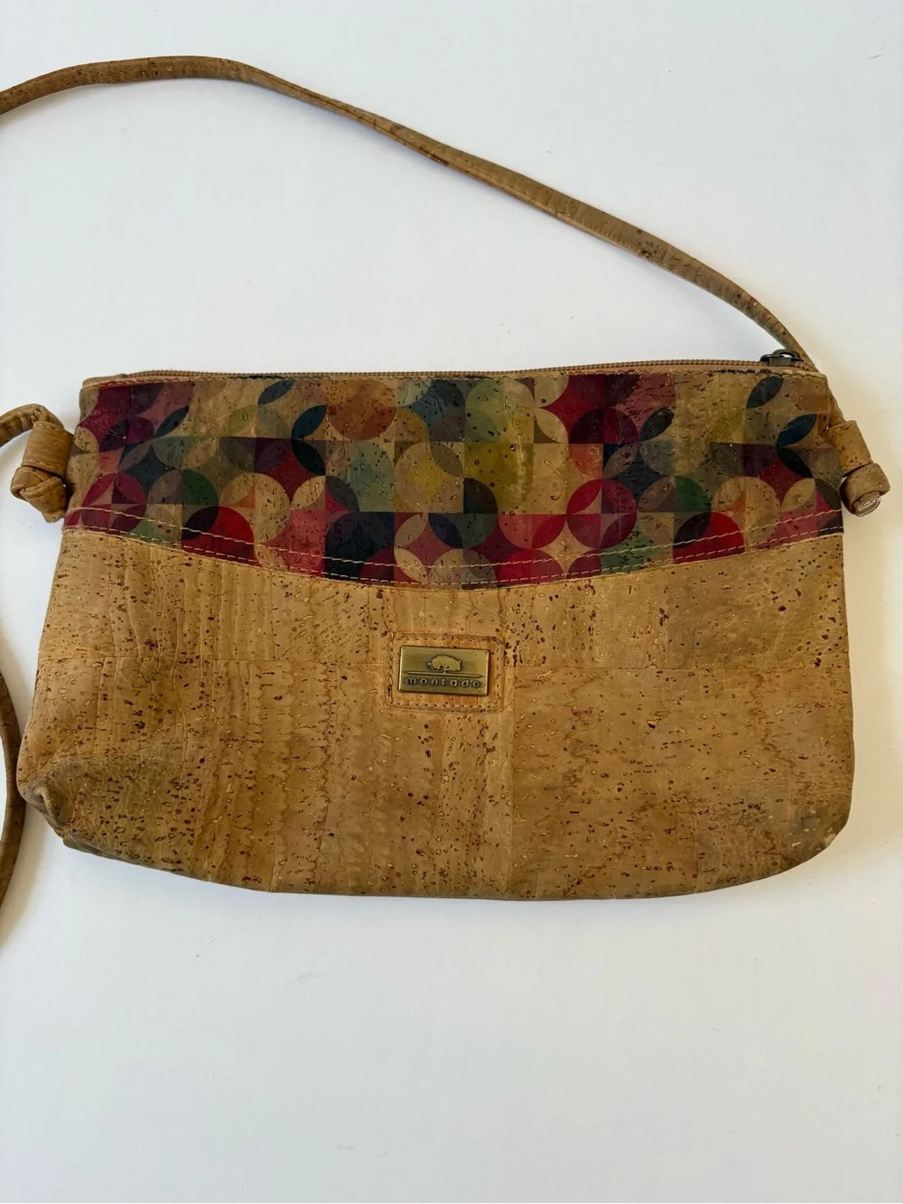 Montado Ethical Vegan Cork Leather Handmade Crossbody Bag Purse Career Academia